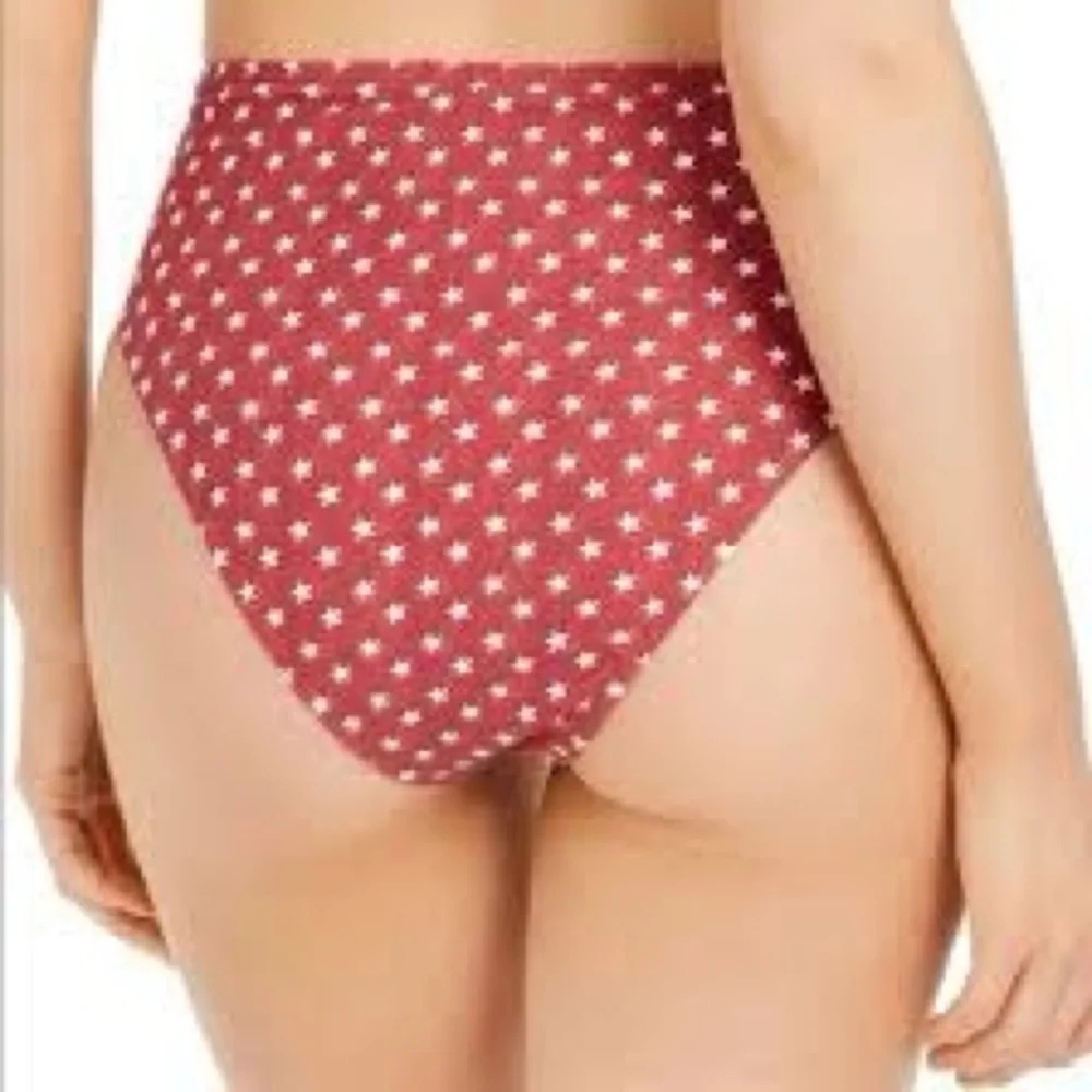 WeWoreWhat “Emily” red star print bottom high waist M nwt!